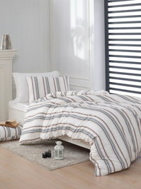 L'essentiel linge de maison Nairobi - Crema, Juego de funda nórdica individual